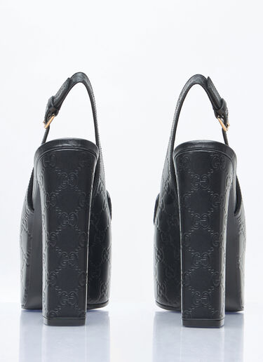 Horsebit Slingback Platforms Gucci Horsebit Slingback Platforms Black guc0258015