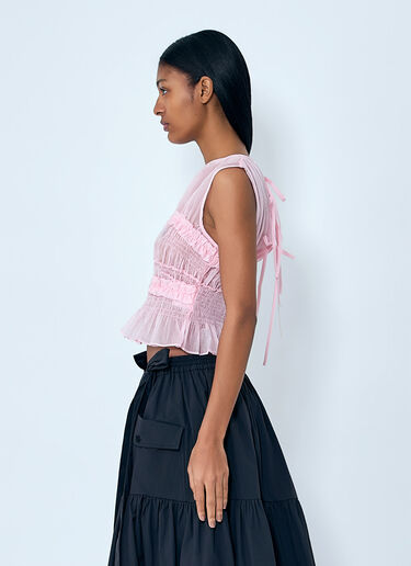 Cecilie Bahnsen Sheer Ruffle Blouse Pink cec0263010