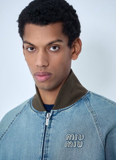 Miu Miu Denim Blouson Jacket Blue miu0164011