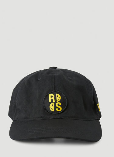 Raf Simons x Smiley Logo Patch Baseball Cap Black rss0148032