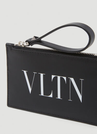 Valentino 로고 프린트 카드 홀더 블랙 val0149056