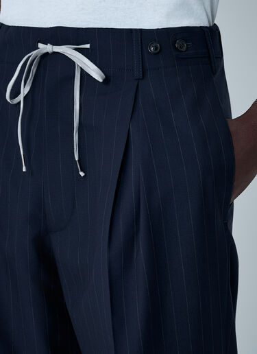 Drawstring Wool Pants Maison Margiela Drawstring Wool Pants Blue mla0162003