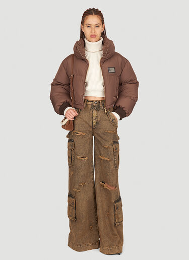 Crop Padded Jacket Dolce & Gabbana Crop Padded Jacket Brown dol0254006