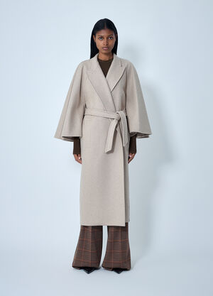 Max Mara Long Cashmere Coat Beige max0262007