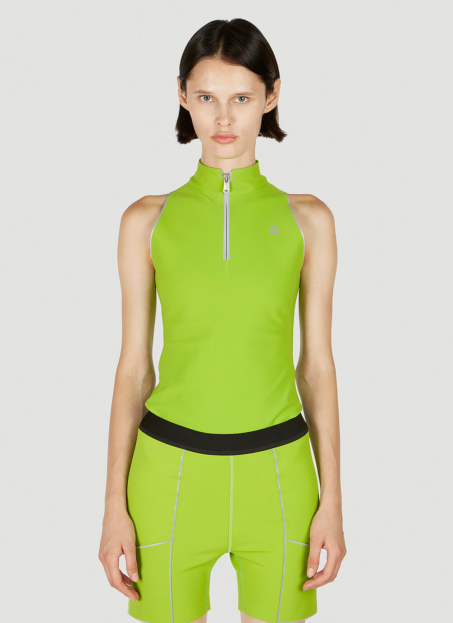 Coperni C+ Zip Bodysuit In Green