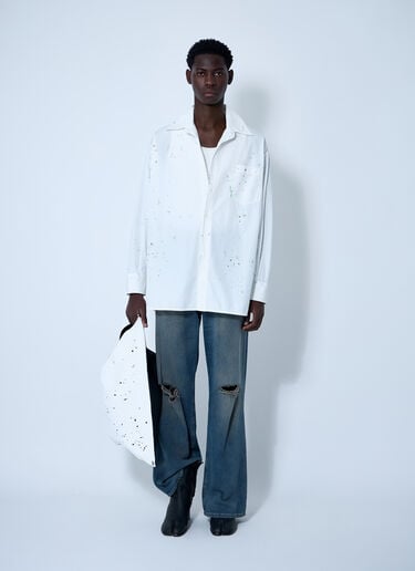 MM6 Maison Margiela Paint Residue Shirt White mmm0160002