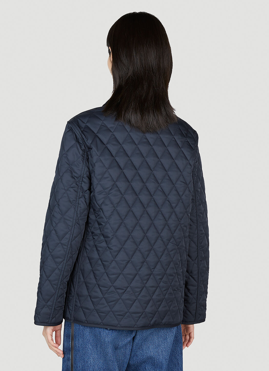 Burberry blue quilted jacket online