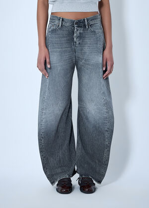 Acne Studios Wide-Leg Denim Trousers Grey acn0264020