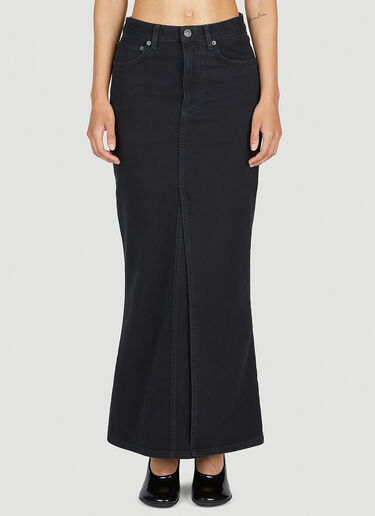 Balenciaga Denim Maxi Skirt Black bal0253003