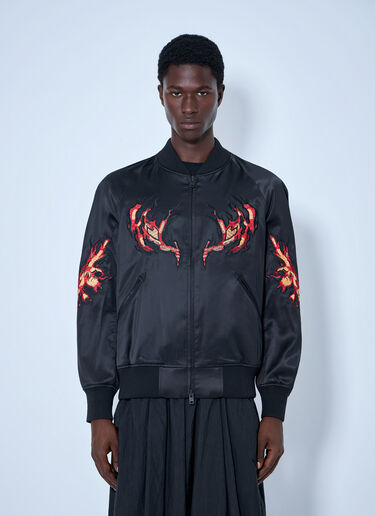 LN-CC® - Y-3: GFX Souvenir Jacket - Black Y-3 GFX Souvenir Jacket Black yyy0165033