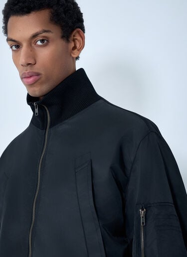MM6 Maison Margiela High-Collar Bomber Jacket Black mmm0163010