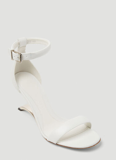 Alexander McQueen Arc Leather Heeled Sandals White amq0248024