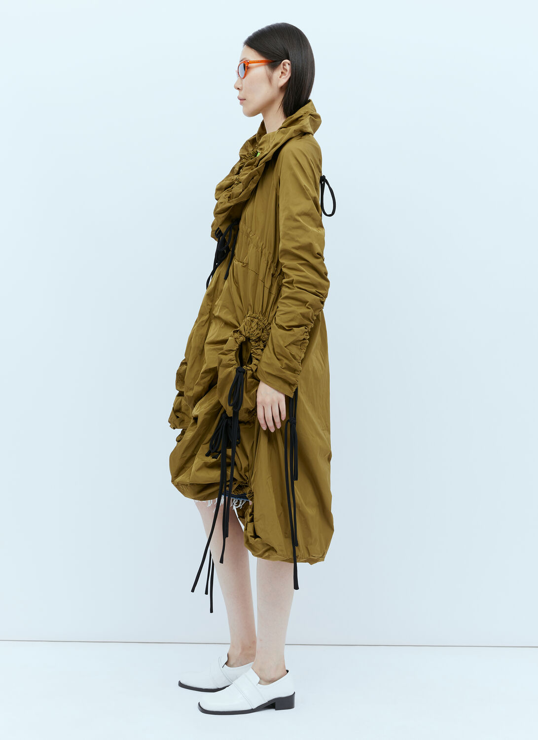 PAULA CANOVAS DEL VAS DRAPY HOODED PARKA