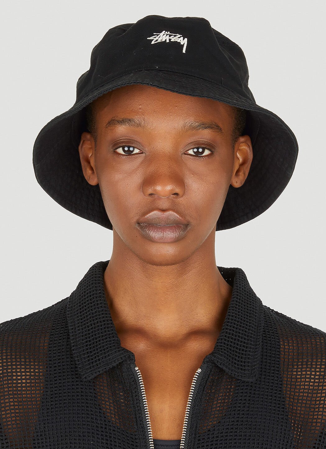 Stussy stock logo bucket hat on sale