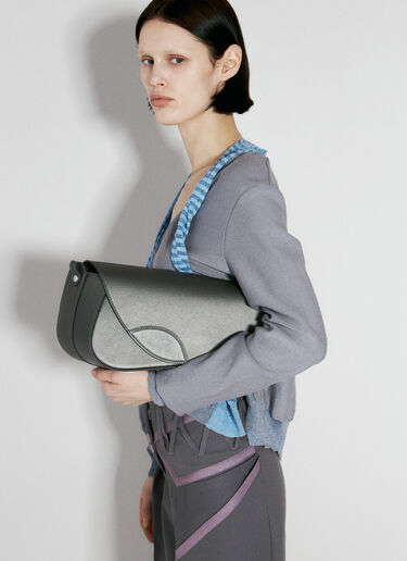 Kiko Kostadinov Large Chain Trivia Shoulder Bag Grey kko0254015