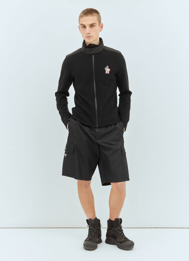 Moncler Grenoble Fleece Cardigan Black mog0158007