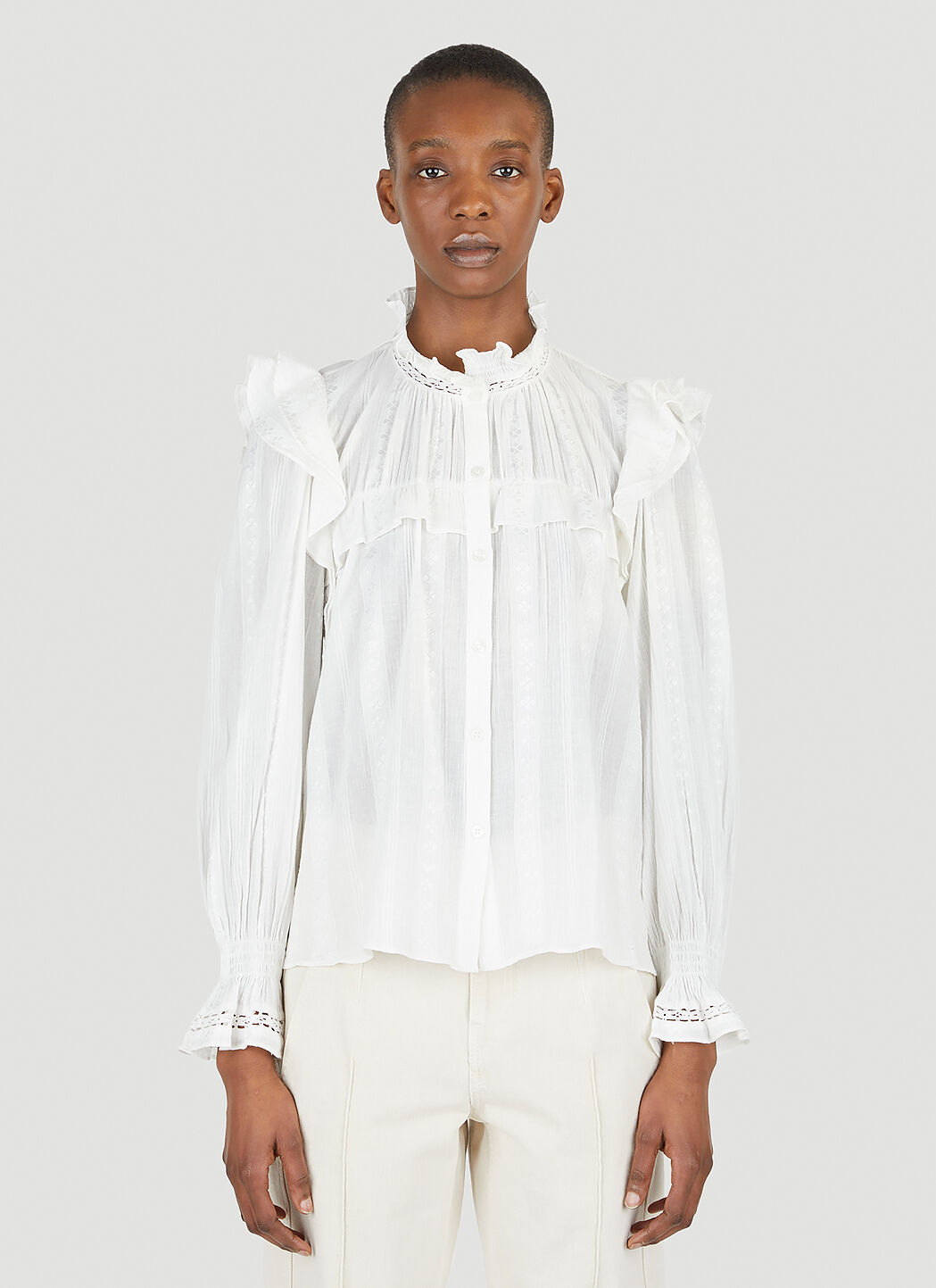 Isabel marant ruffle blouse top