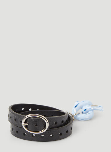 Acne Studios Charm Leather Bracelet  Blue acn0246065