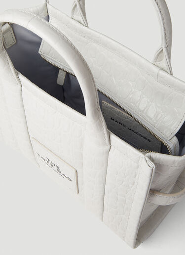 Marc Jacobs Croc Embossed Mini Tote Bag White mcj0251035