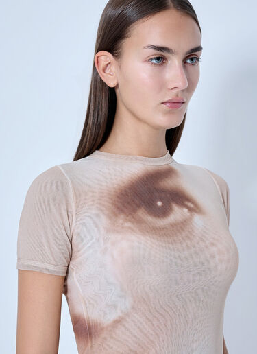 LN-CC® - Jean Paul Gaultier: Mesh Face-Print Baby T-Shirt - Beige Jean Paul Gaultier Mesh Face-Print Baby T-Shirt Beige jpg0266016