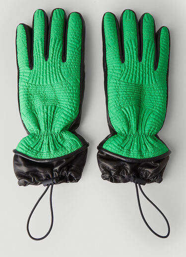 Bottega Veneta Drawstring Gloves Green bov0149030