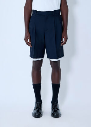 Jil Sander Wool-And-Mohair Shorts Blue jil0163005