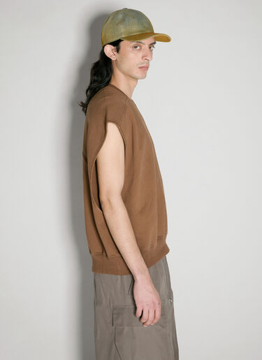 Rick Owens DRKSHDW Tatlin Sweatshirt Vest Brown drk0156011