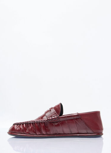 Saint Laurent Le Loafer Penny Slippers Burgundy sla0258005