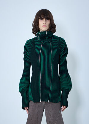 LUEDER Healer Knit Zip Jacket Green ldr0364002