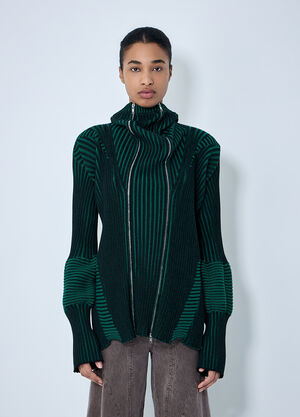LUEDER Healer Knit Zip Jacket Green ldr0364002