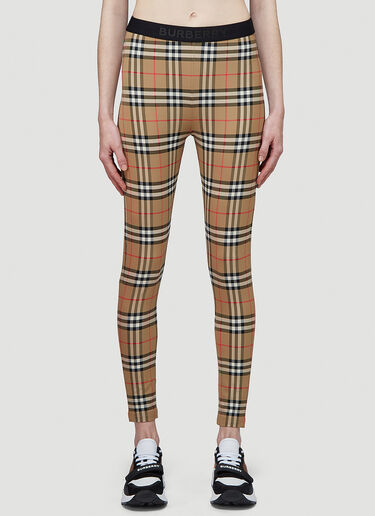 Burberry 로고 디테일 빈티지 체크 레깅스 베이지 bur0236010