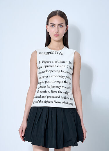 JW Anderson Text Print Satin Top Ivory jwa0260002
