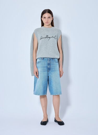 LN-CC® - MM6 Maison Margiela: Denim Bermuda Shorts - Blue MM6 Maison Margiela Denim Bermuda Shorts Blue mmm0265012