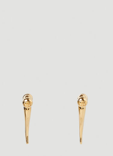 Balenciaga Force Double Horn Earrings Gold bal0146084
