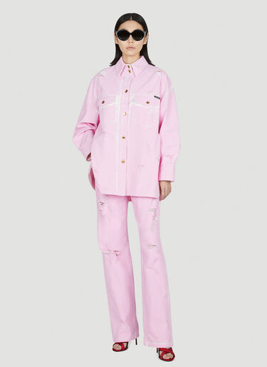 Distressed Painted Pants Dolce & Gabbana Distressed Painted Pants Pink dol0251014