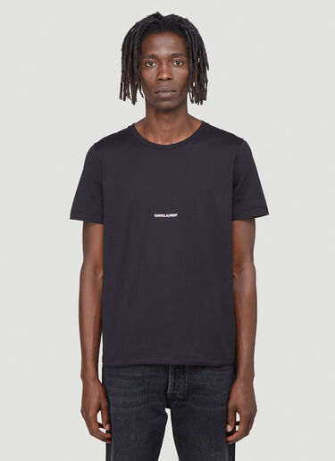 Saint Laurent ロゴプリントTシャツ ブラック sla0140011