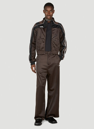 Martine Rose Shrunken Track Jacket Brown mtr0352005