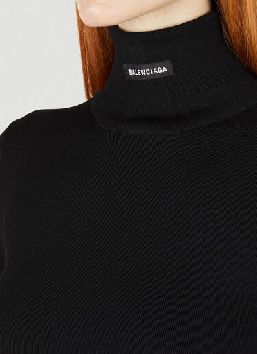Balenciaga Logo Motif Turtleneck Sweater Black bal0247034