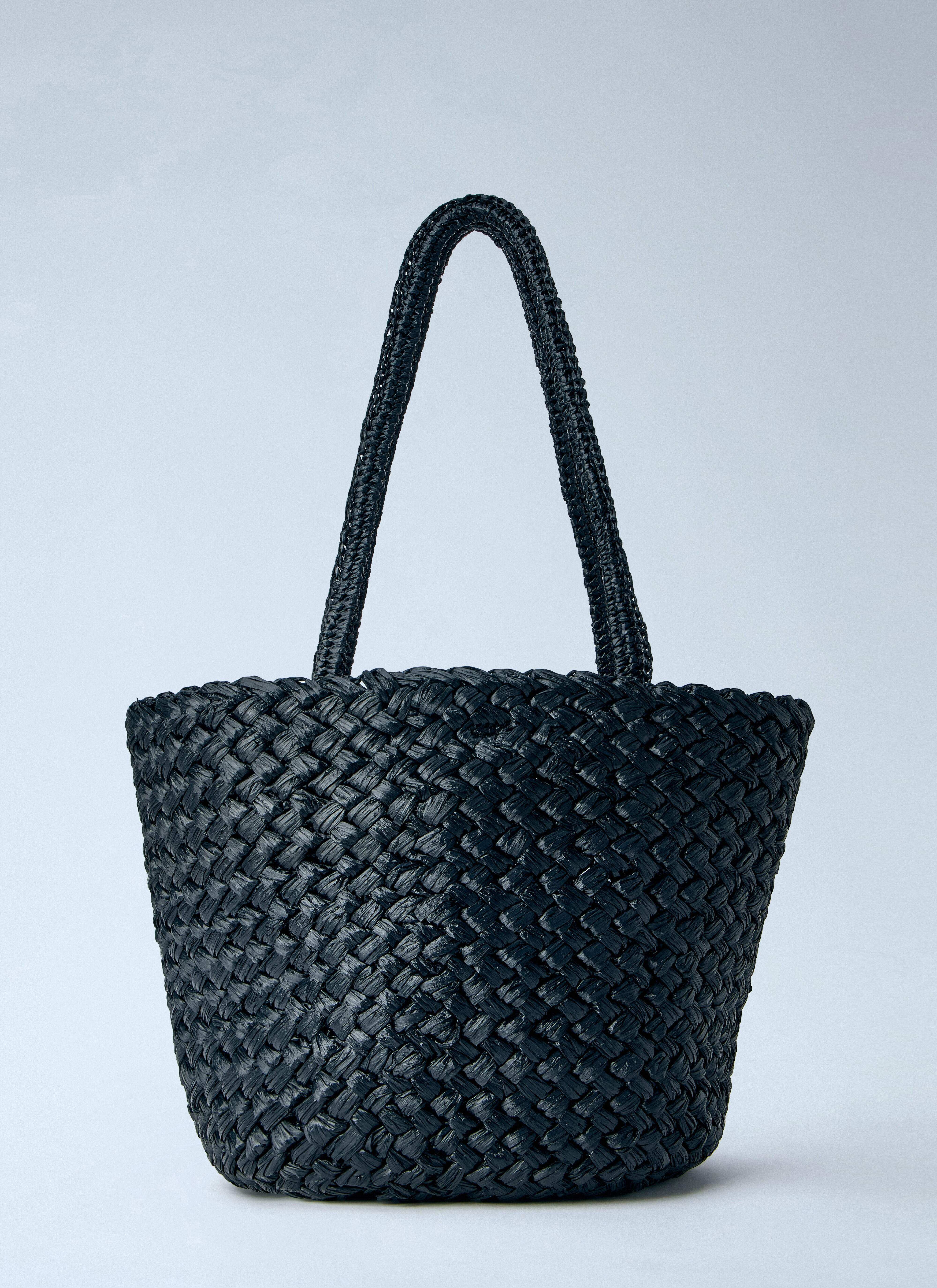 The Row Women's' Estelle Two Medium Raffia Bag in Black | LN-CC®