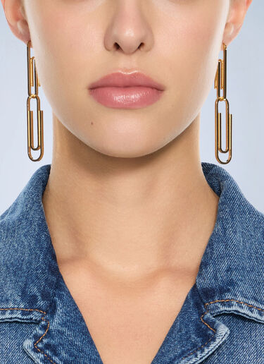 LN-CC® - Off-White: Paperclip Earrings - Grey Off-White Paperclip Earrings Grey ofw0264439