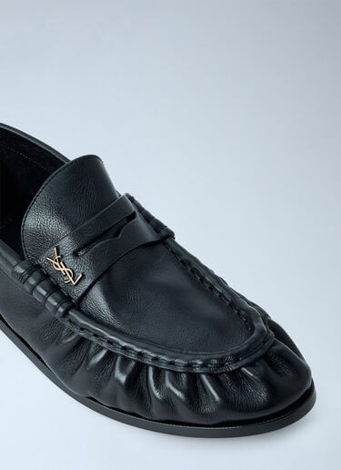 Saint Laurent Le Loafer Supple in Matte Leather Black sla0263040