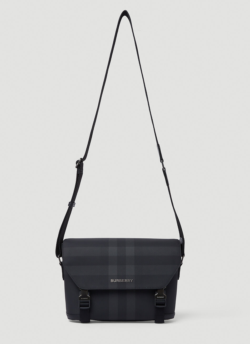 Burberry Men s Brit Check Wright Crossbody Bag in Black LN CC