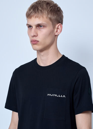 LN-CC® - Moncler: Logo Cotton Jersey T-Shirt - Black Moncler Logo Cotton Jersey T-Shirt Black mon0166023