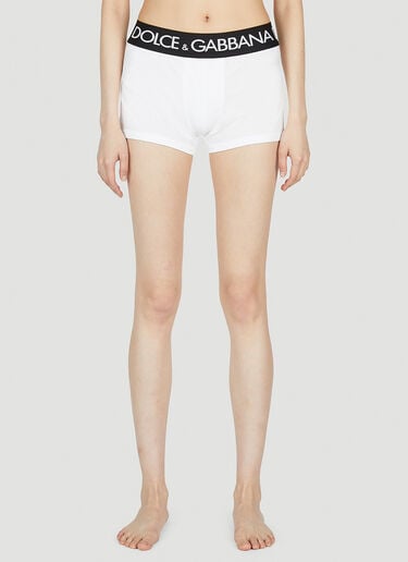 Dolce & Gabbana 徽标平角内裤 白色 dol0252019