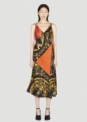 Marine Serre Print Satin Dress Blue mrs0252001