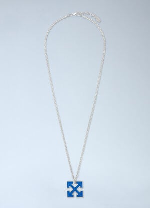 Off-White Enamel Arrow Necklace Grey ofw0164365