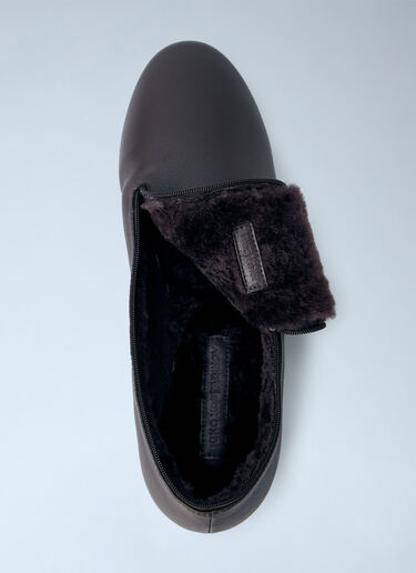 LN-CC® - Kiko Kostadinov: Petrel Shearling Lined Loafers - Brown Kiko Kostadinov Petrel Shearling Lined Loafers Brown kko0265012