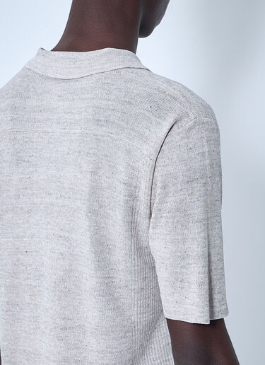 The Row Reggie Polo Top Beige row0160011