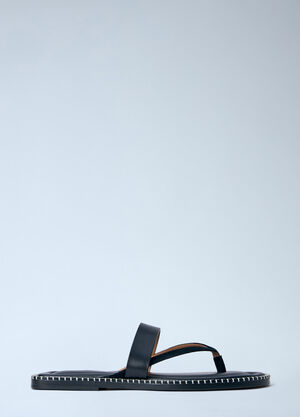 Dries Van Noten Leather Thong Sandals Black dvn0163032