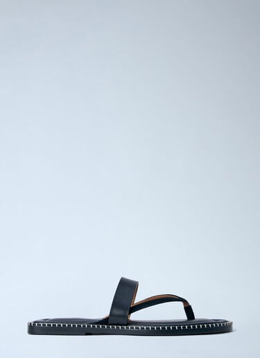 Dries Van Noten Leather Thong Sandals Black dvn0163032